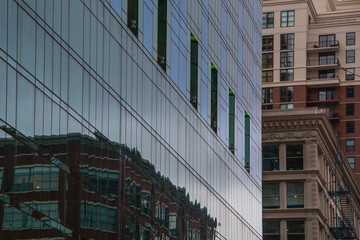 Fototapeta premium Chicago city urban street architecture