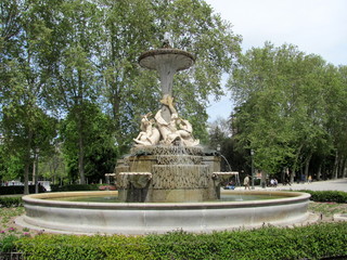 Buen Retiro Park, one of the largest parks of Madrid city, Spain.