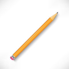 Pencil with rubber eraser icon