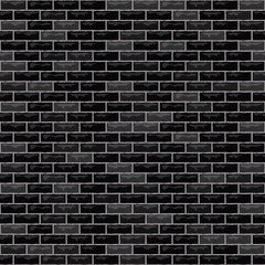 Fototapeta na wymiar Vector brick wall black
