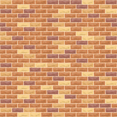 Fototapeta premium Vector brick wall yellow