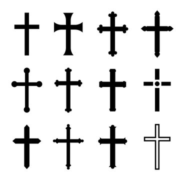 Christian cross collection. Vector