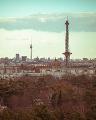 Fototapeta na wymiar Berlin Stadtansicht mit Blick auf den Fernseh- und Funkturm