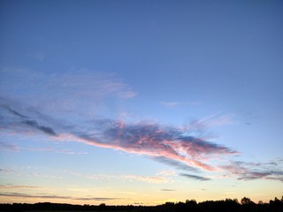 sunset in the clouds