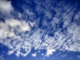 blue sky with white clouds