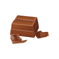 Chocolate squares & shavings