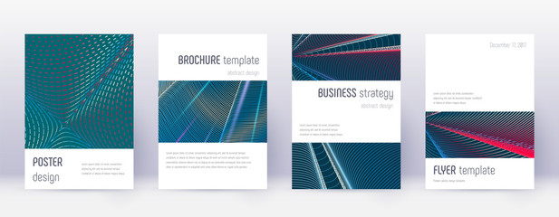 Minimalistic brochure design template set. Red abs