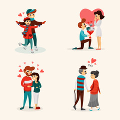 Loving people flat set