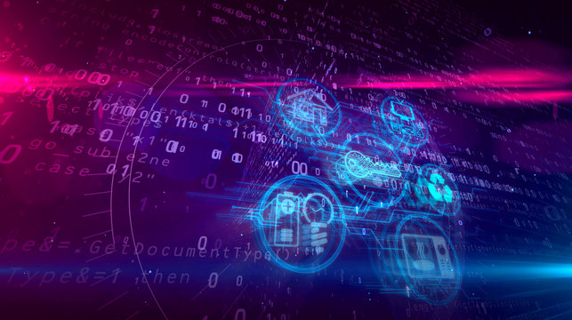 IOT Internet Of Things Concept With Devices Symbols