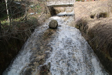 Mountain river flowing