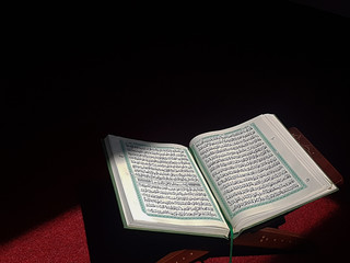 Quran with Black Background give silent and calm images