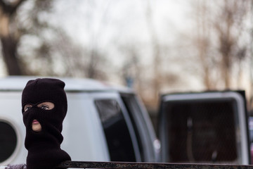 Balaclava and van