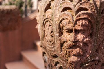  Sculpture, railings of a building