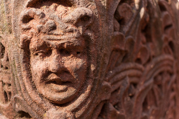  Sculpture, railings of a building