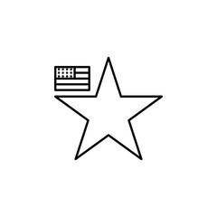 American, star, flag, icon. Modern American USA vector icon - Vector. Can be used for web, mobile