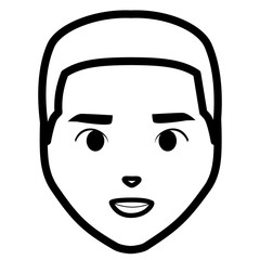 young man head character
