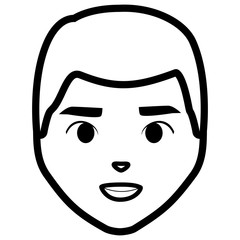 young man head character