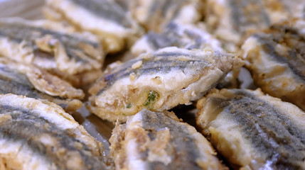 stuffed anchovies. typical dish of the Campania region and in particular of the Cilento National Park