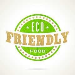 Natural organic food logo with paper background