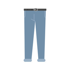 Men's jeans. Front view. Jeans. Vector illustration. EPS 10.