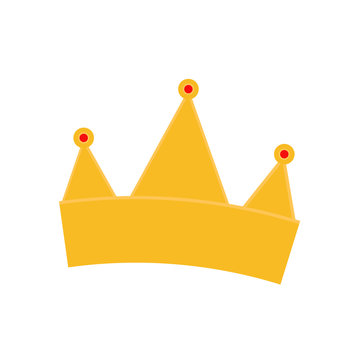 Crown. Gold Crown. White Background. Vector Illustration. EPS 10.