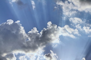 blue sky with white clouds