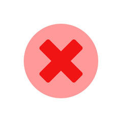 Red cross in a circle. Red cross logo. Vector illustration. EPS 10.