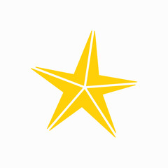 Star. Silhouette yellow star. Vector illustration. EPS 10.
