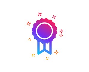 Award Medal icon. Winner achievement symbol. Glory or Honor sign. Dynamic shapes. Gradient design reward icon. Classic style. Vector