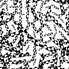 Black and white seamless pattern with halftone dots. Dotted texture. Abstract geometrical pattern of round shape. Screen print. Vector illustration.  