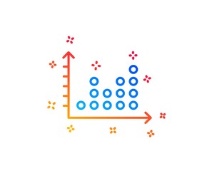 Dot plot graph line icon