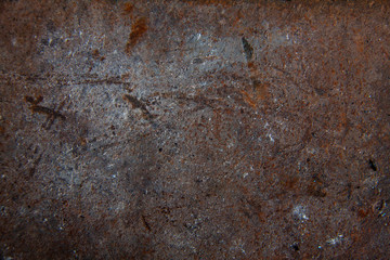 Metal surface rusty and coarse