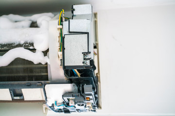 Home air conditioning system filter clean repair