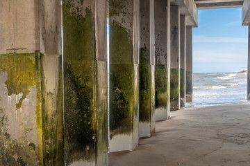 Pier on the Atlantic Ocean in Nag's Head North Carolina on the Outer Banks 