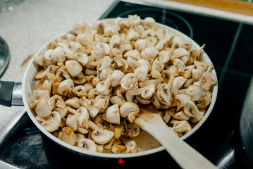 Roasted Mushrooms on Pan