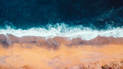 Aerial view of Waves and Beach of Great Ocean Road Australia