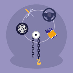 crane mechanic workshop icon