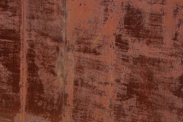 red brown metal texture from old rusty wall