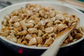 Roasted Mushrooms on Pan