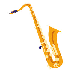 Fototapeta na wymiar saxophone instrument musical icon