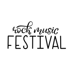 Music festival lettering vector illustration