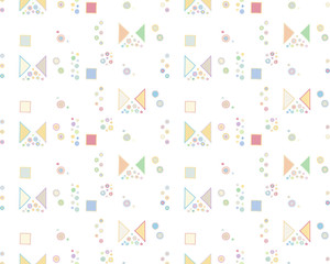 Seamless vector geometrical pattern with hand drawn decorative elements Graphic abstract design, drawing illustration. Print for fabric, textil, wallpaper, wrapping packaging Doddle style