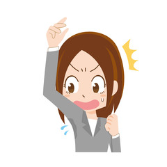 わき汗　女性　悩み　驚く　焦る　多汗症