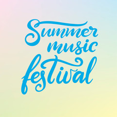 Naklejka na ściany i meble Music festival lettering vector illustration