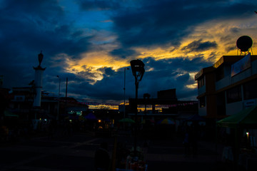 Fototapeta premium atardecer azul