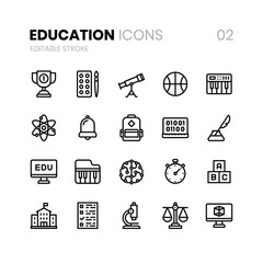 Education Line Icons 02