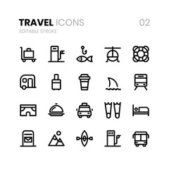 Travel Line Icons 02