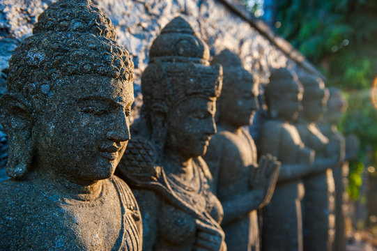 Indonesia Bali, Stone statues in the Pura Besakih temple complex