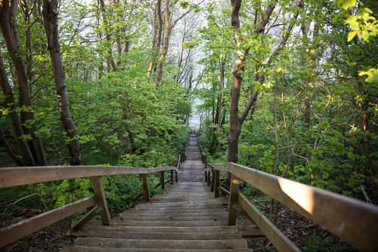 Germany, Ruegen, Cape Arkona, Koenigstreppe, steps at Cape Arkona