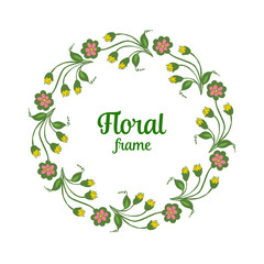 Fototapeta premium Vector illustration various texture colorful floral frame with invitation card